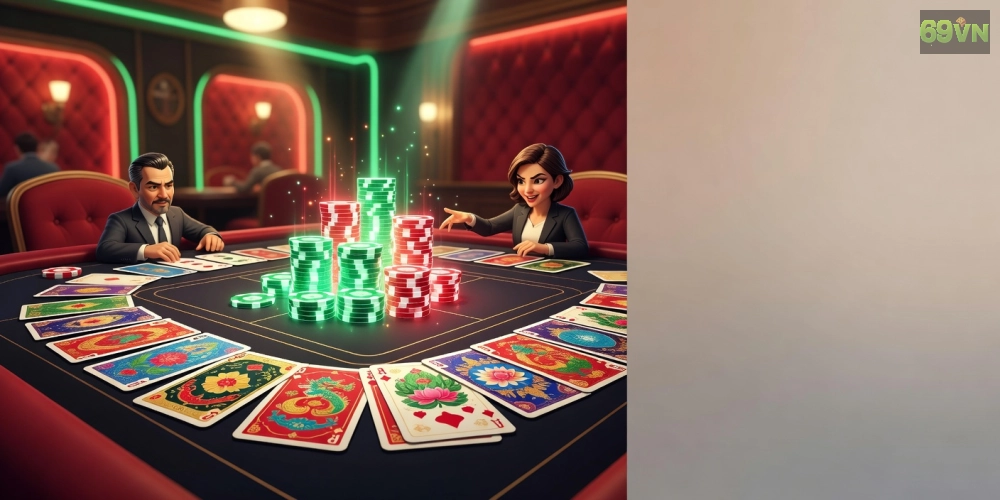 Hình ảnh minh họa trò chơi Rikvip hấp dẫn trong top game bài đổi thưởng 69vn