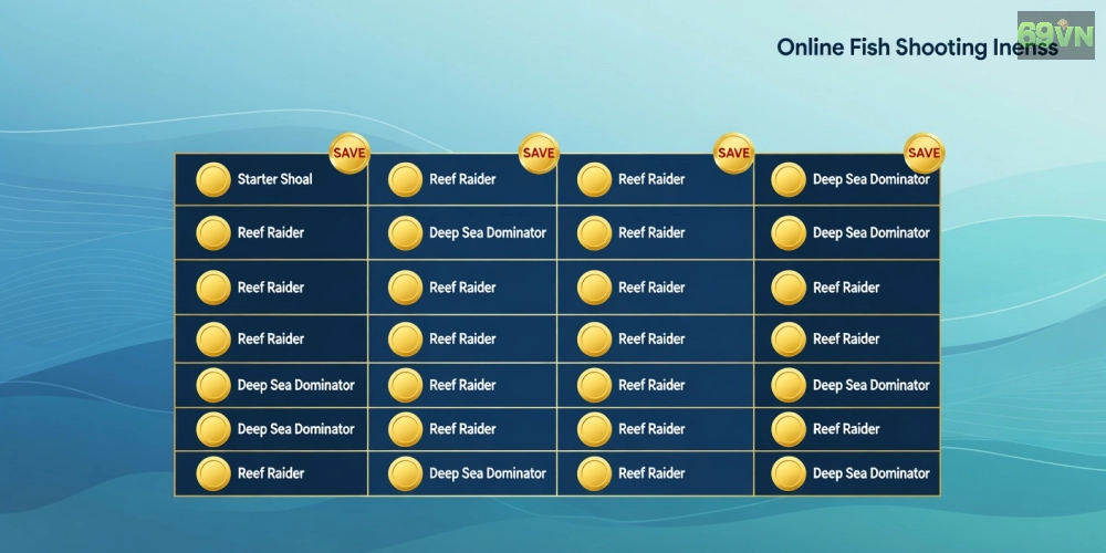 Bảng giá chi tiết các gói nạp tiền và ưu đãi hấp dẫn cho game bắn cá online 69vn năm 2025
