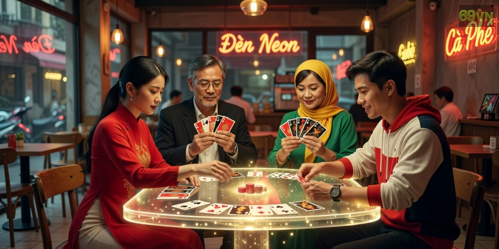 Hình minh họa khái niệm game bài tiến lên 69vn với giao diện chơi trực tuyến hấp dẫn