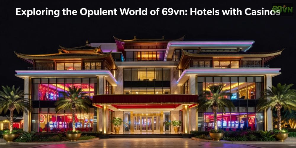 Khái niệm hotels with casinos 69vn được minh họa qua hình ảnh khách sạn sang trọng kết hợp sòng bạc hiện đại